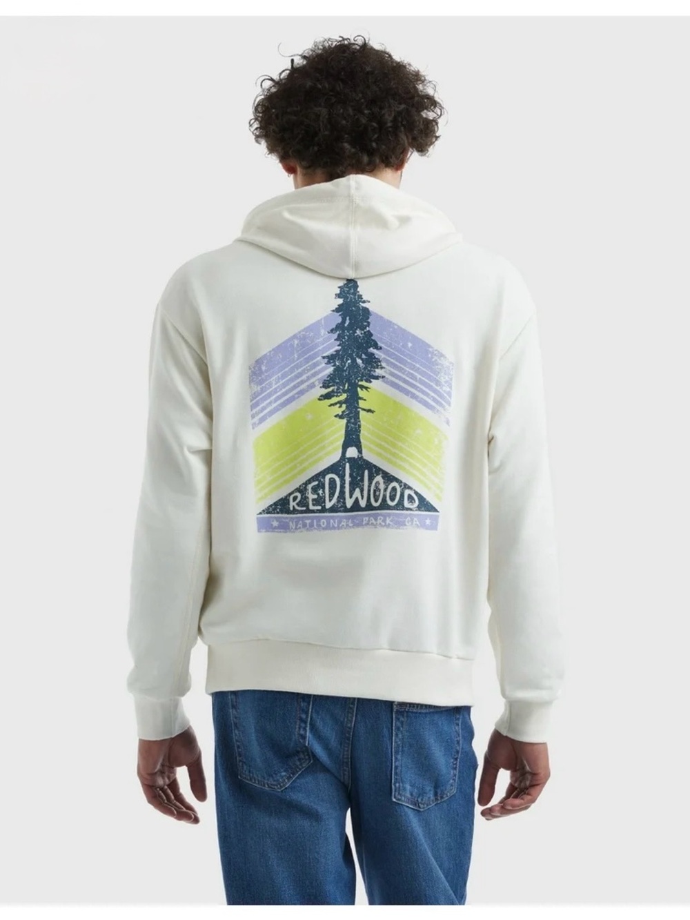 Hanes Cream Redwood Graphic Hooded Sweatshirt